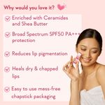 Buy WishCare Tinted Ceramide Lip Balm with SPF50 PA+++ - Kojic Acid & Niacinamide - For Brightens & Protects5 gm - Purplle