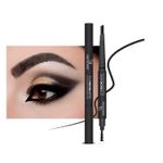 Buy Half N Half Eye Brow Artist Long Lasting Automatic Eyebrow Pencil & Brush, Black (0.4gm) - Purplle