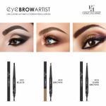 Buy Half N Half Eye Brow Artist Long Lasting Automatic Eyebrow Pencil & Brush, Black (0.4gm) - Purplle