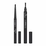 Buy Half N Half Eye Brow Artist Long Lasting Automatic Eyebrow Pencil & Brush, Black (0.4gm) - Purplle