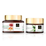 Buy Good Vibes Skin Brightening Combo - (Ubtan Insta Glow Powder + Aloe Vera Nourishing Gel) - Purplle