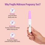 Buy Sirona Pregrx Midstream Pregnancy test kit, Easy to Use Midstream Urine Test Kit, Accurate Result in Just 5 Minutes - 1 Pc - Purplle