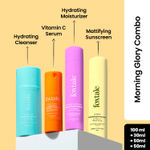 Buy Foxtale Morning Glory CSMS Combo : Hydrating Face Wash (100 ml) + Vitamin C Serum (30 ml) + Hydrating Mositurizer (30 ml )+ Matte Finish Sunscreen SPF 70 (50 ml) - Purplle