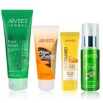 Buy Jovees CTMP Combo | Tea Tree Oil Control Face Wash 120 Ml | Cucumber Skin Toner 100 ml | Shea Butter Moisturizer 100gm | Sun Guard Lotion SPF 60 50ml - Purplle