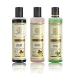 Buy Khadi Natural Bath Essential Combo 2 (Amla & Reetha Cleanser 210ml | Amla & Reetha Conditioner 210ml | Neem & Teatree Face Wash 210ml) - Purplle