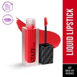 Buy Staze 9to9 Lips Don't Lie Matte + Transferproof Liquid Lipstick | 07 Bed of Roses | 4 ml - Purplle