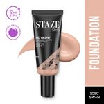 Buy Staze 9to9 HD Glow Poreless + Matte Foundation | 105C Swan | 18 ml - Purplle