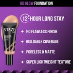 Buy Staze 9to9 HD Glow Poreless + Matte Foundation | 128C Cashmere | 18 ml - Purplle