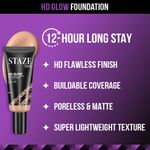 Buy Staze 9to9 HD Glow Poreless + Matte Foundation | 228C Latte | 18 ml - Purplle