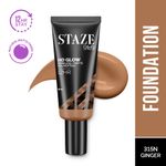 Buy Staze 9to9 HD Glow Poreless + Matte Foundation| 315N Ginger | 18 ml - Purplle