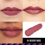 Buy Staze 9to9 Velvet Kiss Matte + Longstay Lipstick | 01 Desert Rose | 3.8 gm - Purplle