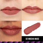 Buy Staze 9to9 Velvet Kiss Matte + Longstay Lipstick| 02 Mocha Muse | 3.8 gm - Purplle