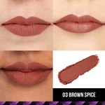 Buy Staze 9to9 Velvet Kiss Matte + Longstay Lipstick| 03 Brown Spice | 3.8 gm - Purplle