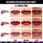 Buy Staze 9to9 Love Tri-Angle 3 in 1 Lipstick | 01 Brick Pink | 3.8 g - Purplle