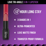 Buy Staze 9to9 Love Tri-Angle 3 in 1 Lipstick | 03 Caramel Rose | 3.8 gm - Purplle