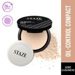 Buy Staze 9to9 HD Bright Poreless + Oil Control Compact | 128C Cashmere | 9 gm - Purplle
