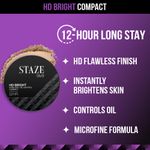 Buy Staze 9to9 HD Bright Poreless + Oil Control Compact | 200W Beige | 9 gm - Purplle