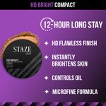 Buy Staze 9to9 HD Bright Poreless + Oil Control Compact | 315N Ginger | 9 gm - Purplle