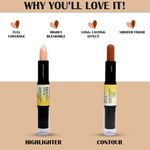 Buy Half N Half Magic Stick 2 in 1 Cover Perfection , Highlight and contour & Accent Contour Concealer, Medium 03 (4 gm Each) - Purplle