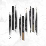 Buy Half N Half Eye Brow Artist Long Lasting Automatic Eyebrow Pencil & Brush, Dark Brown (0.4gm) - Purplle