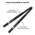 Buy SUGAR Cosmetics Kohl Of Honour - Intense Kajal - 01 Black Out & 05 gm Green (Green Kajal) - Purplle