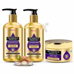 Buy St.Botanica Pro Keratin And Argan Oil Shampoo 300 ml + Conditioner 300 ml + Hair Mask 200 ml - Purplle
