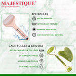 Buy Majestique Ice Roller with Jade Roller and Stone, Massager for Face and Neck Skin Care - Reduce Anti-Wrinkles - Color May Vary - Purplle