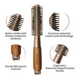 Buy Majestique 3Pcs Hair Brush Set - Detangling Brush, Roller Brush with Handle Mirror suit for Women Men - Purplle
