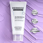 Buy DERMDOC by Purplle 4% Niacinamide Brightening Sunscreen with SPF 50 Sun Protection (50gm) | Sunscreen for Oily Skin | PA +++ | UV Protection | Sunscreen Gel Cream - Purplle