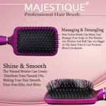 Buy Majestique Round and Paddle Hair Brush - Great On Wet or Dry Hair, No More Tangle for Women and Men - Color May Vary 2 Pcs - Purplle