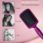 Buy Majestique Round and Paddle Hair Brush - Great On Wet or Dry Hair, No More Tangle for Women and Men - Color May Vary 2 Pcs - Purplle