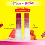 Buy NY Bae Sweet Duo Lip Balm Pack | Maroon | Brown | Enriched with Nourishing Oils & Vitamin E | Moisturizing | Ideal For Chapped Lips | Vegan | Watermelon 05 | Caramel 03 | Makeup Kit - Purplle