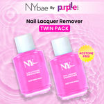 Buy NY Bae Nail Lacquer Remover Twin Pack | Cleanses Nails | Fresh Cuticles | Acetone Free | Leaves No Residue | Makeup Kit 30 ml (Pack of 2) - Purplle