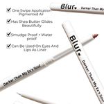 Buy BLUR INDIA Darker Than My Ex's Soul | Kajal and lipliner | Brown 20 grm - Purplle