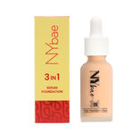 Buy NY Bae 3 in 1 Serum Foundation with Primer I Moisturising I Glowing Korean Skin I Celeb Glow | Dewy Makeup | Warm Cashew 03 (30 ml) - Purplle