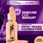 Buy NY Bae 3 IN 1 Serum Foundation - Warm Cashew 03 (30 ml) | Infused with Primer | Moisturising I Glowing Korean Skin I Celeb Glow | Dewy Makeup | Evens Skin Tone | Ultra Glow - Purplle