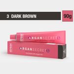 Buy Streax Professional Argan Secrets Permanent Hair Colourant Cream - Dark Brown 3 ( Enriched with Argan Oil) For All hair types , 90 gm - Purplle