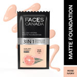 Buy Faces Canada All Day Hydra Matte Foundation Rose Ivory 011 1.5 ml - Purplle
