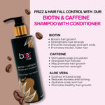 Buy Baes Club Biotin + Caffeine Shampoo with Conditioner | 2-in-1 shampoo with conditioner | Thicker, Shinier & Healthier Hair | 100% Vegan, Parabens Free & Soap Free – 200 ML - Purplle