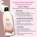 Buy Baes Club Goat Milk 2-in-1 Shampoo + Conditioner | With Goat Milk, Hydrolyzed Milk Protein & Aloe Vera | Great for Dry and Damaged Hair - 250ml - Purplle