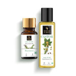 Buy Good Vibes Hair Strengthening Duo, Rosemary Oil + Castor Carrier Oil (Hair Growth Combo) Combo of 2 - Purplle