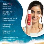 Buy Aqualogica Detan+ Dewy Lightweight Sunscreen Gel SPF 50+ PA++++ for Normal & Dry Skin 50 gm - Purplle