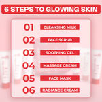 Buy Clensta Red Aloe Vera Skin Glow Facial Kit With Vitamin C, Glutathione & Niacinamide For Brightening, Radiant, Reduces Dullness for all skin types | Men & Women | Size - 10 *6gm - Purplle