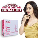 Buy Clensta Detan Facial Kit With Kojic Acid & Papaya Extract For Tan Removal, sunspots, remove dead skin & Brithening For all skin types | Men & Women | Size - 10 *5gm - Purplle