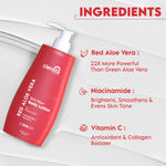 Buy Clensta Red aloe vera skin glow body lotion With 2% Niacinamide & Vitamin C For Skin Radiance and Deep Moisture | Daily Use| Men & Women | For All Skin Types | 400 ml - Purplle