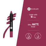 Buy SUGAR Cosmetics Matte as Hell Crayon Lipsticks for Women | Lasts Up To 8+ Hours | Lip Crayon with Sharpener | 2.5 gm - 32 Miss Rosa - Purplle