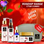 Buy Good Vibes Rosehip Range Combo Kit CTSM (Face Wash 200 ml + Toner 120 ml + Face Serum 10 ml + Face Cream 50 g) - Purplle