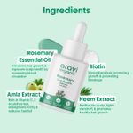 Buy Aravi Organic Rosemary & Biotin Hair Growth Serum | Strengthens Hair & Nourishes Scalp | Promotes Hair Growth & Reduces Hair Fall | Lightweight, Non-Greasy Formula | For Men & Women – 30 ml - Purplle