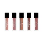 Buy Aravi Organic Soft Matte Kit Set of 5 Long Stay Lipstick - Matte Liquid Lipstick With Almond Oil & Vitamin E - Waterproof & Ultra Smooth - Paraben & Silicon Free - 7.5 ml (Nude) - Purplle