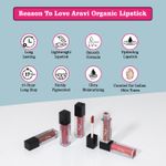Buy Aravi Organic Soft Matte Kit Set of 5 Long Stay Lipstick - Matte Liquid Lipstick With Almond Oil & Vitamin E - Waterproof & Ultra Smooth - Paraben & Silicon Free - 7.5 ml (Nude) - Purplle
